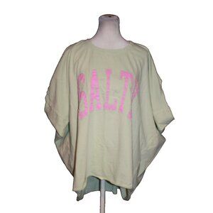 Ragabond Studio Oversized T-Shirt Womens Size Medium M Sage Green " Salty"